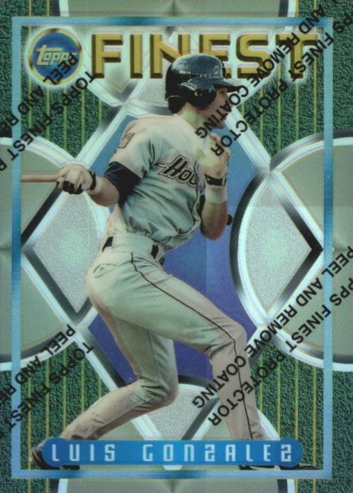 1995 Topps Finest Baseball Refractor Luis Gonzalez #150
