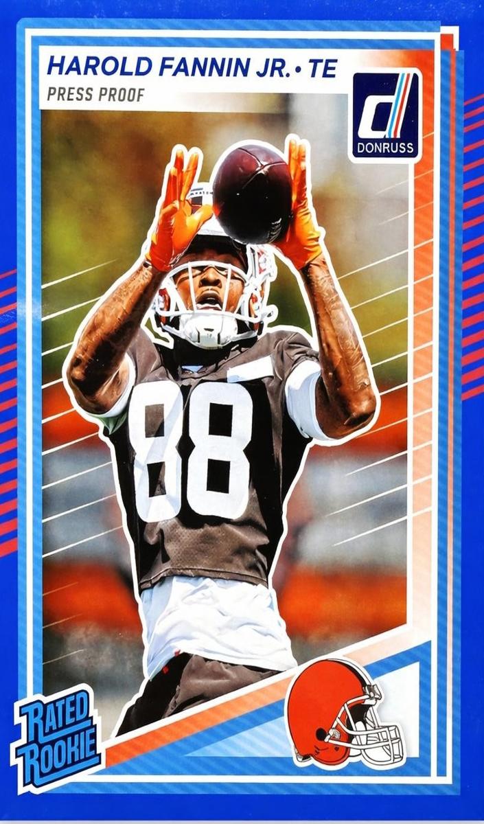 2025 Panini Donruss Football Press Proof Blue Harold Fannin Jr. #373