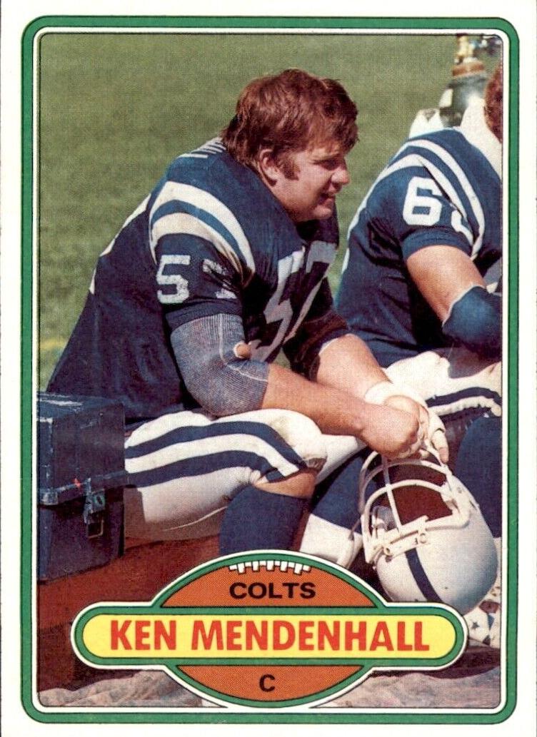 1980 Topps Football Ken Mendenhall #67