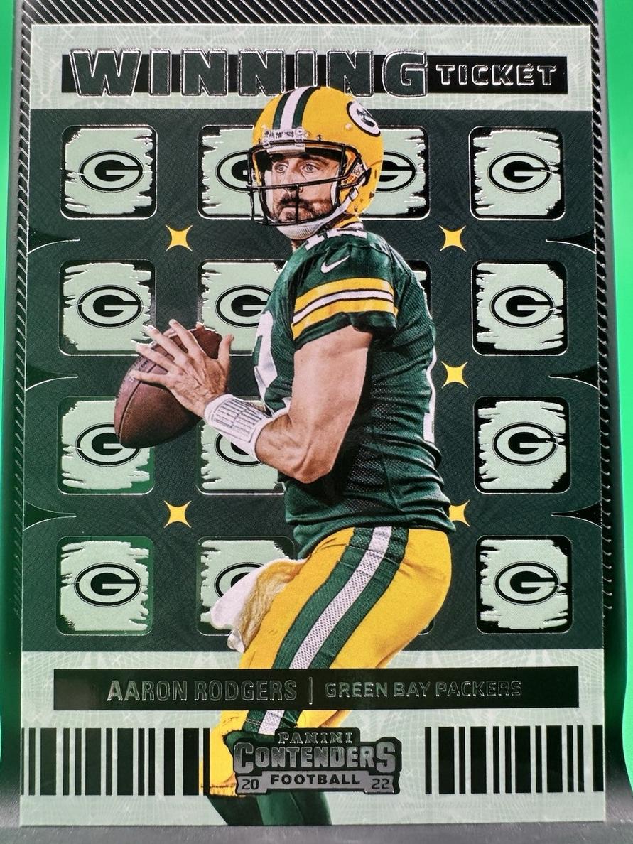 2022 Panini Contenders Football Aaron Rodgers #WT-ARO PSA 7.5