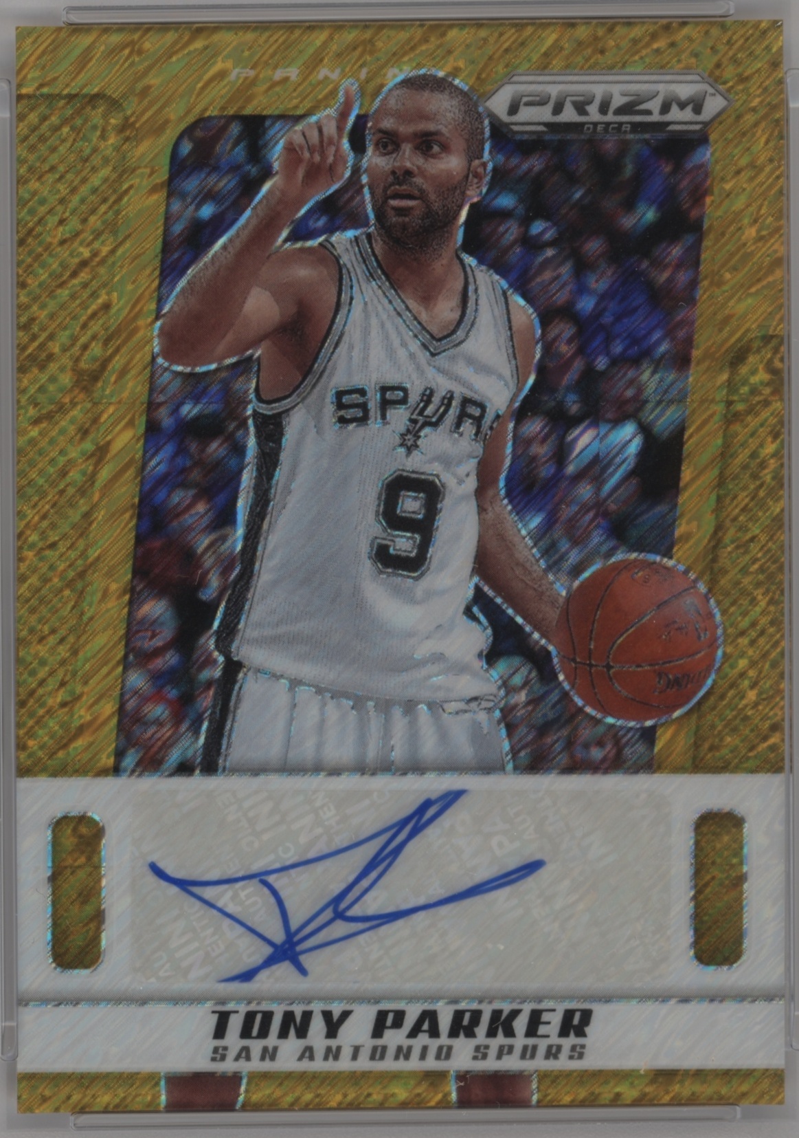 2024 Panini Prizm Deca Basketball Gold Shimmer FOTL Tony Parker #PDS-PAR