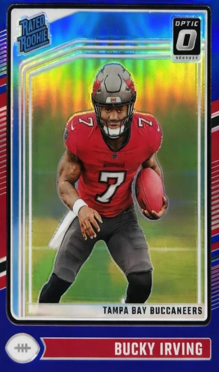 2024 Donruss Optic Football Blue Bucky Irving #216 PSA 10