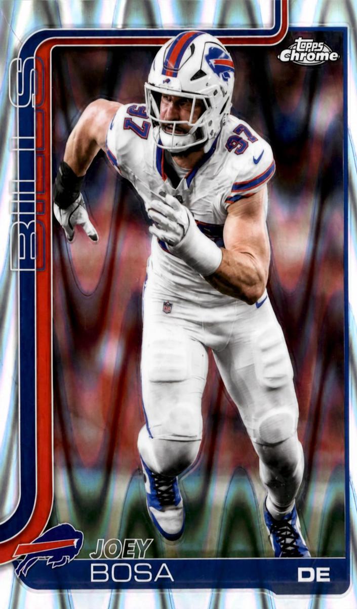 2025 Topps Chrome Football RayWave Refractor Joey Bosa #36