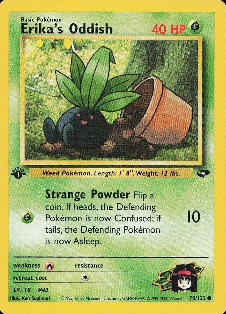2000 Pokemon Gym Challenge 1st Edition Erika's Oddish #70 PSA 9