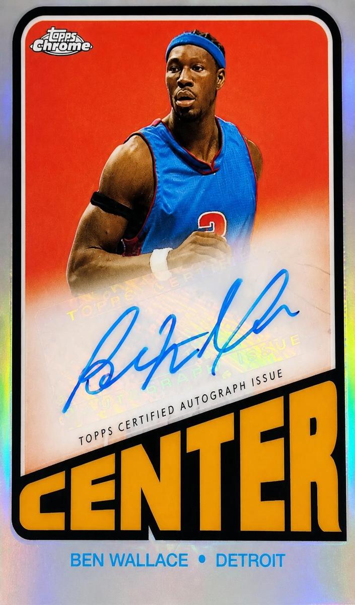 2023 Topps Chrome Basketball Refractor Ben Wallace #TA-BWA PSA 10