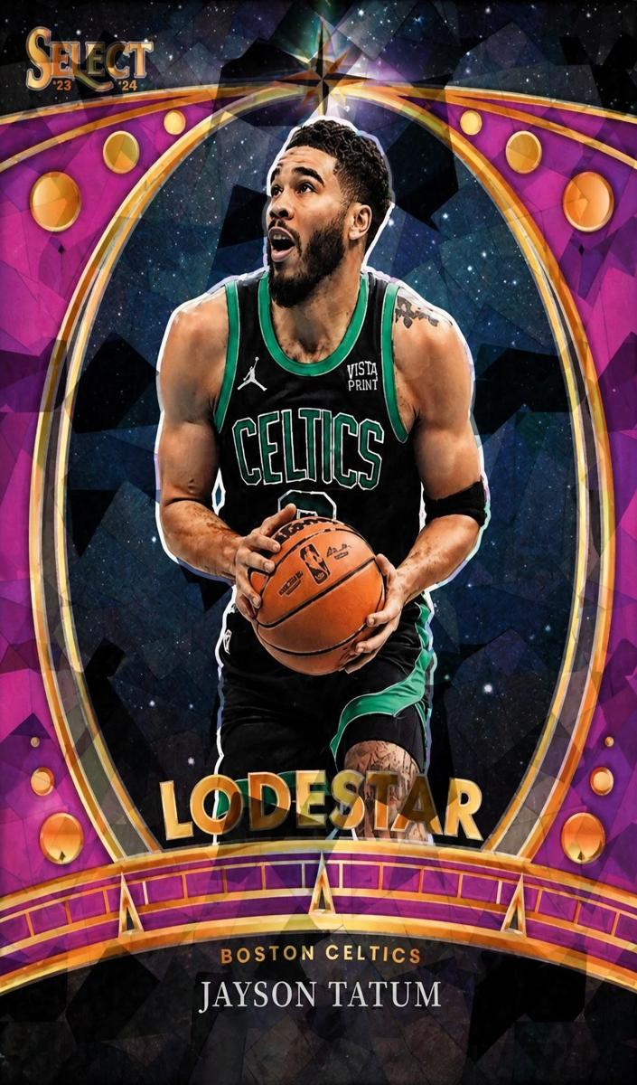 2023 Panini Select Basketball Purple Cracked Ice Jayson Tatum #5