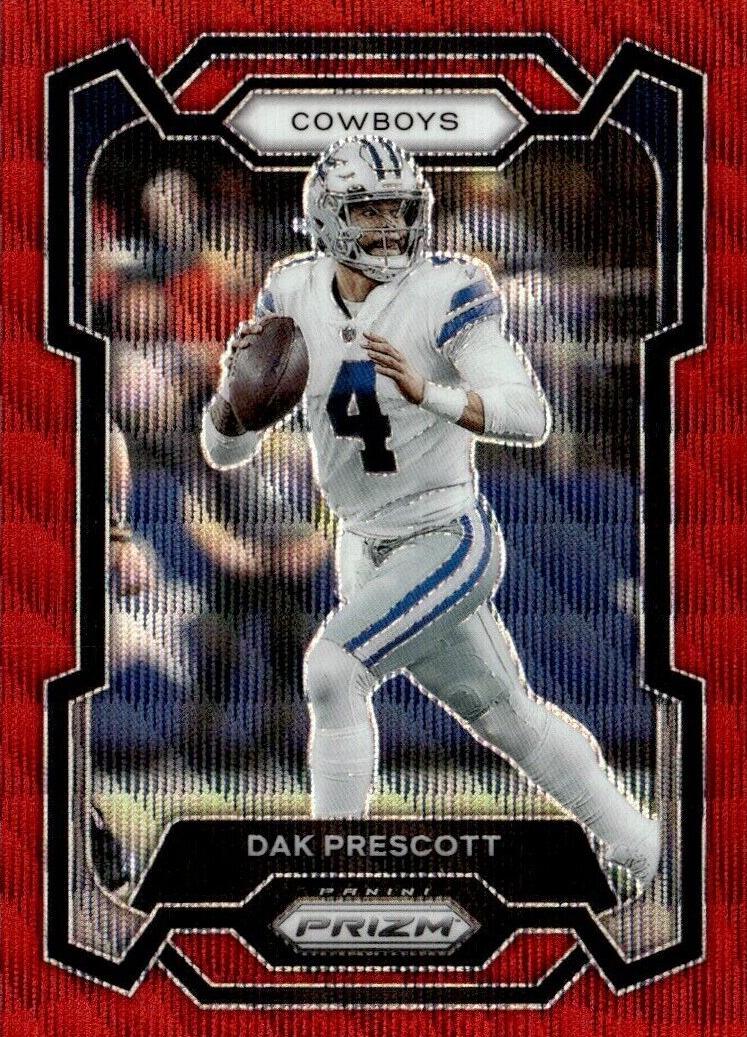 2023 Panini Prizm Football Red Wave Dak Prescott #73 PSA 10