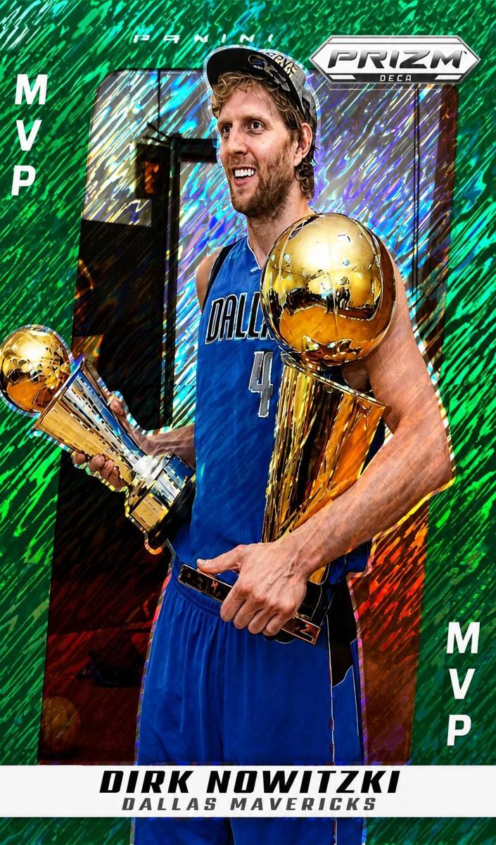 2024 Panini Prizm Deca Basketball Green Shimmer FOTL Dirk Nowitzki #298
