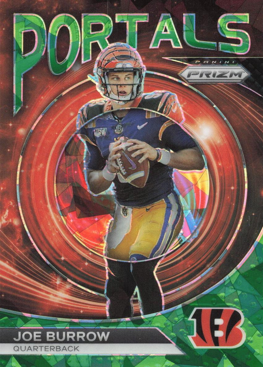 2023 Panini Prizm Football Green Ice Joe Burrow #PO-3 PSA 10