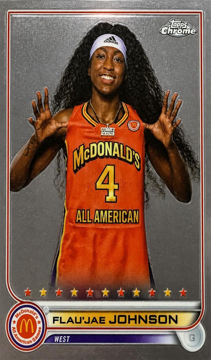 2022 Topps Chrome McDonald's All American Basketball Flau'jae Johnson #93 PSA 8