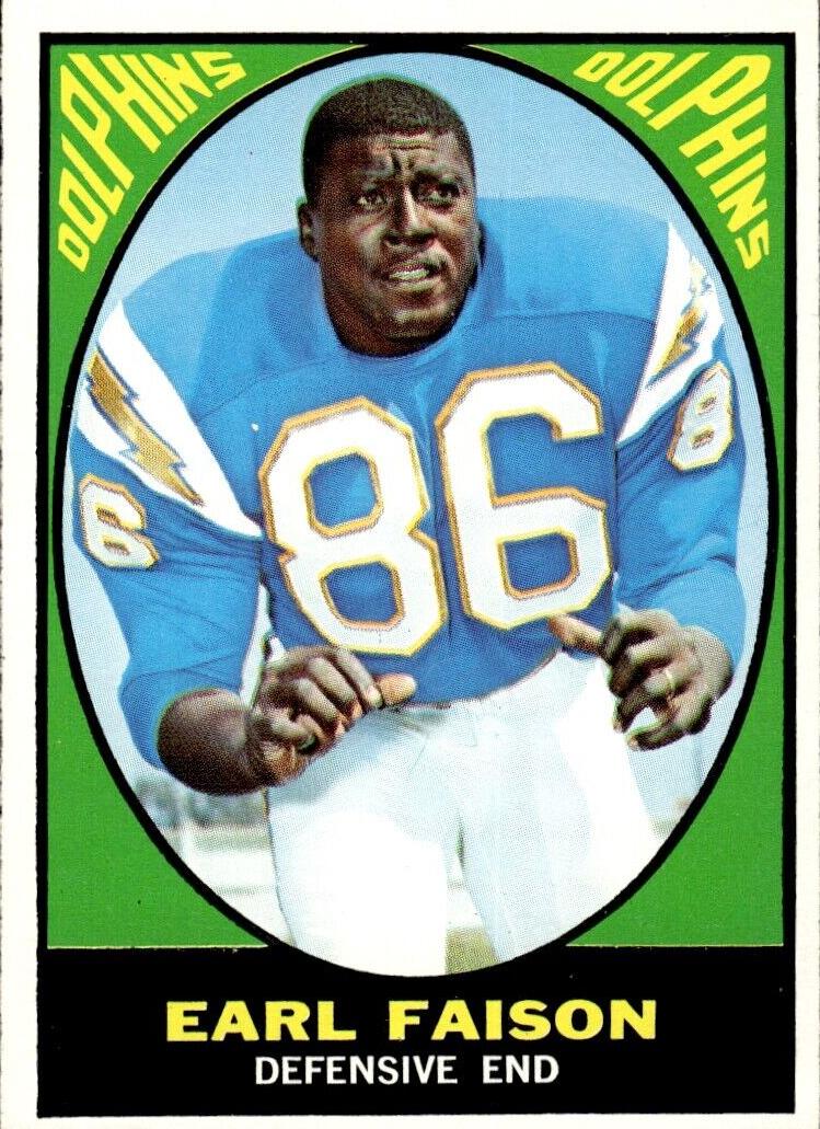 1967 Topps Football Earl Faison #75