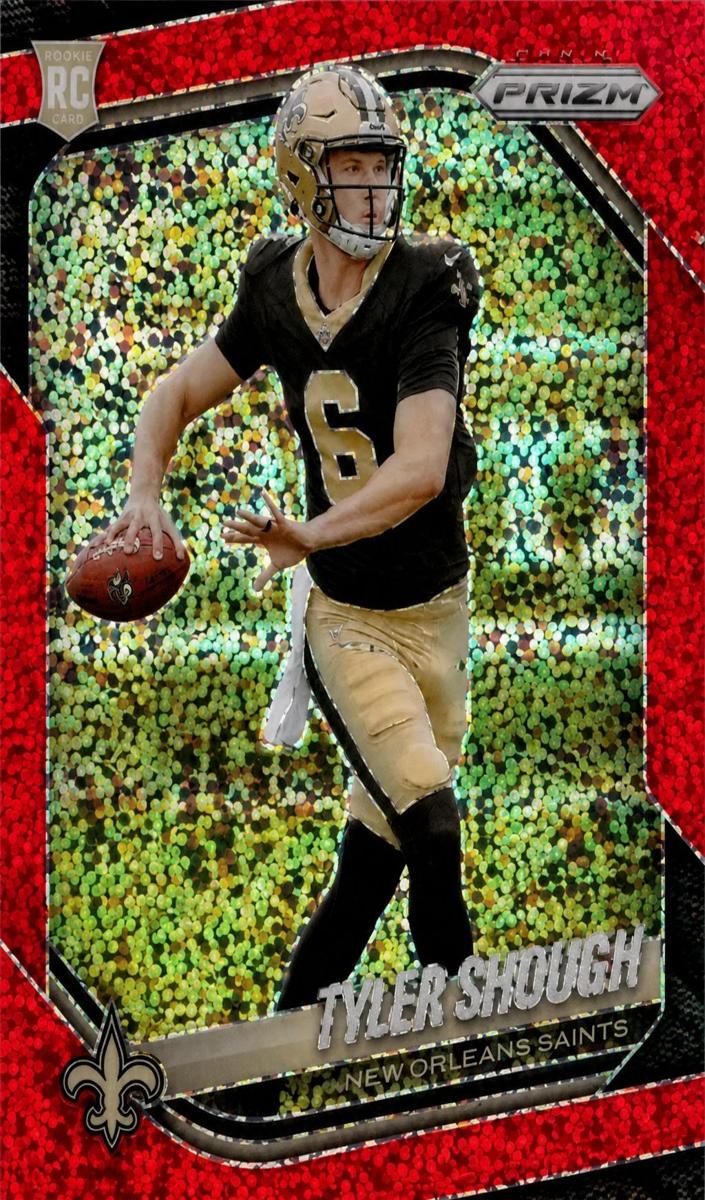 2025 Panini Prizm Football Red Sparkle Tyler Shough #327