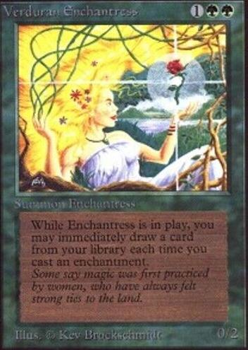 1993 Magic The Gathering Beta Verduran Enchantress #NNO BGS 8.5