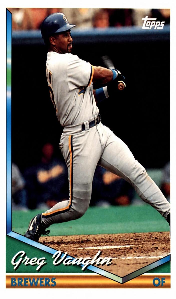 1994 Topps Baseball Spanish Greg Vaughn #225
