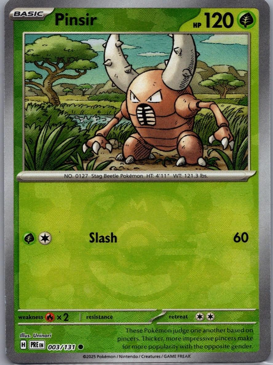 2025 Pokemon Scarlet & Violet Prismatic Evolutions Master Ball Pinsir #3 CGC 8.5