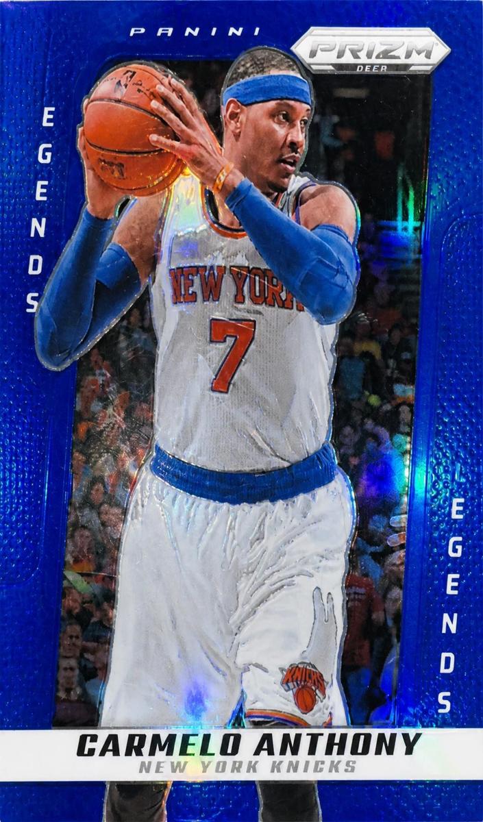 2024 Panini Prizm Deca Basketball Blue Carmelo Anthony #225 PSA 10