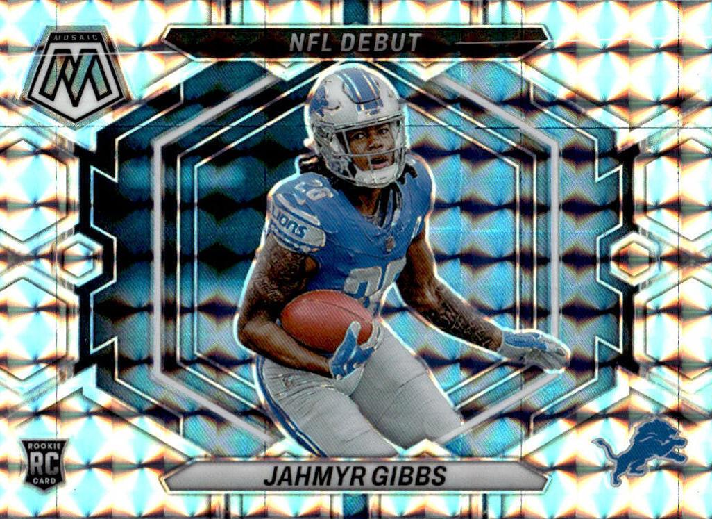 2023 Panini Mosaic Football Mosaic Jahmyr Gibbs #ND-10 SGC 9.5