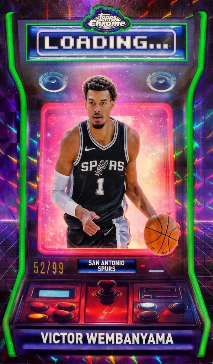 2025 Topps Chrome Basketball Geometric Green Refractor Victor Wembanyama #LD-2