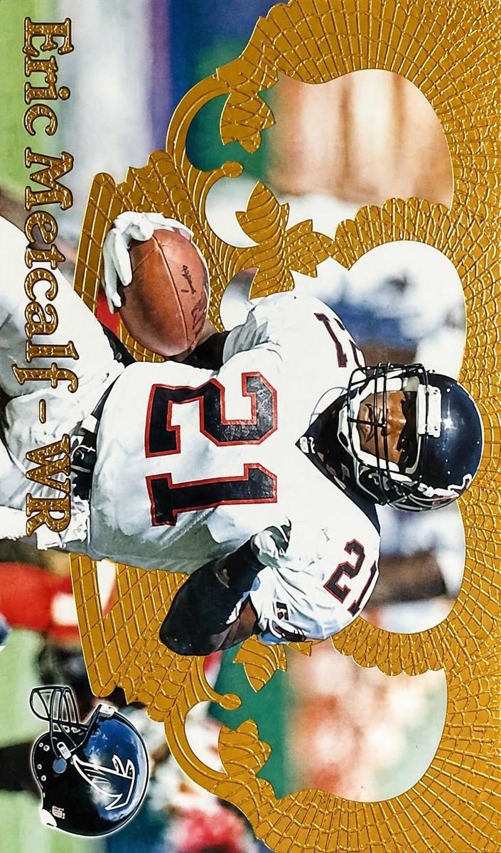 1995 Pacific Crown Royale Football Blue Holofoil Eric Metcalf #55