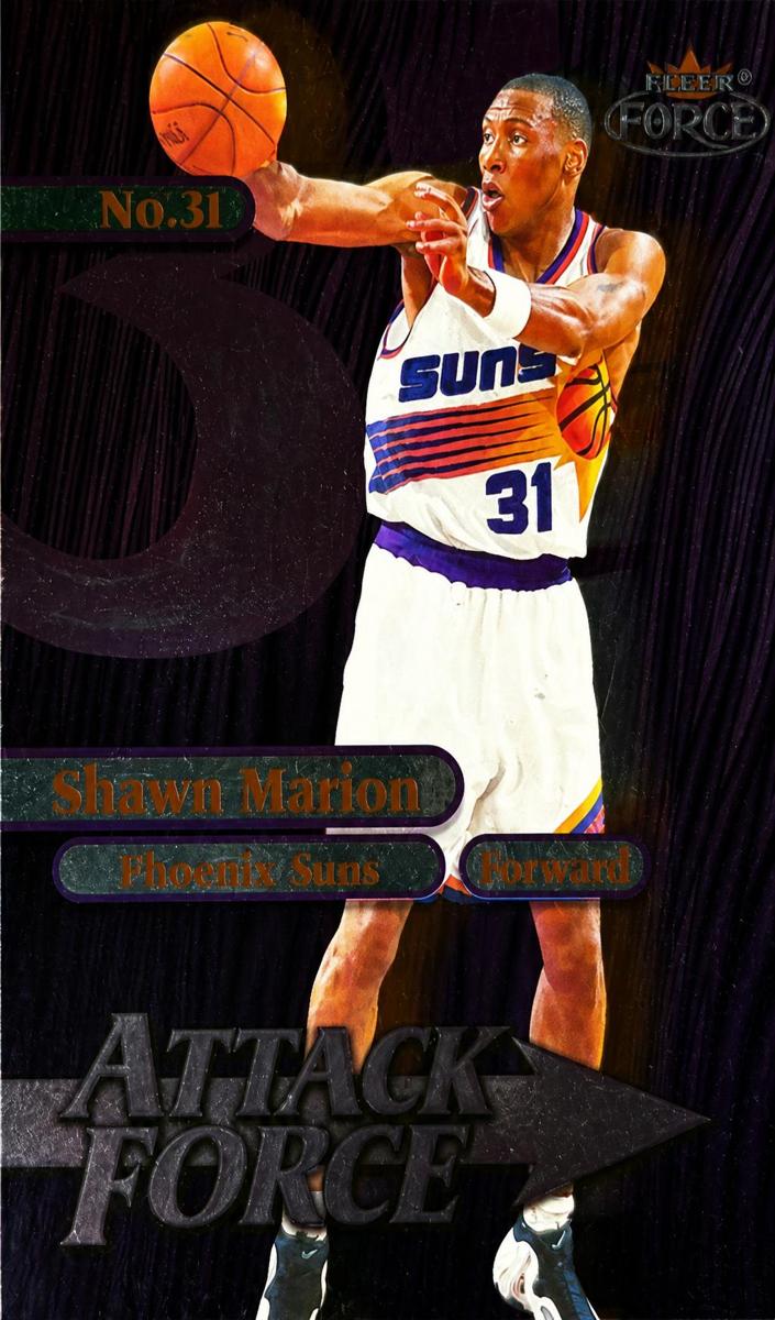 1999 Fleer Force Basketball Shawn Marion #11:00 AM