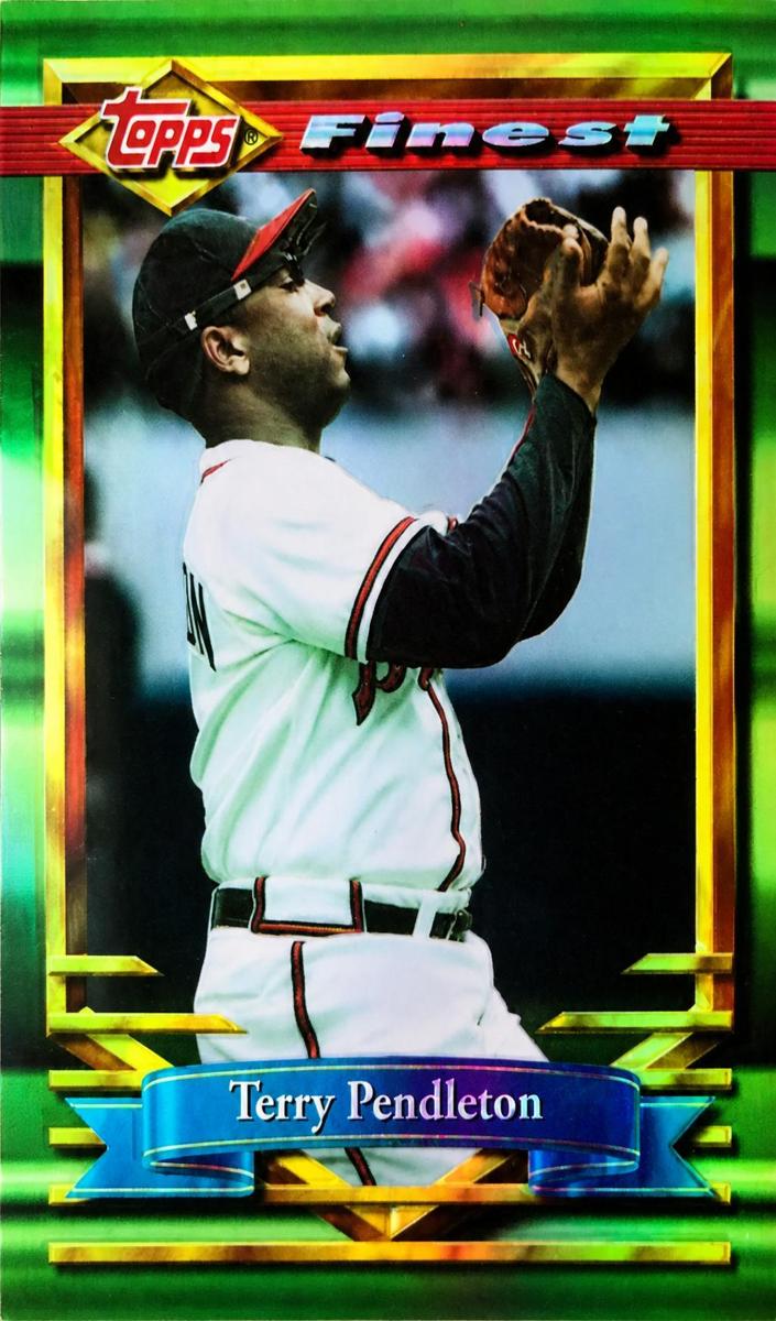 1994 Topps Finest Baseball Refractor Terry Pendleton #118