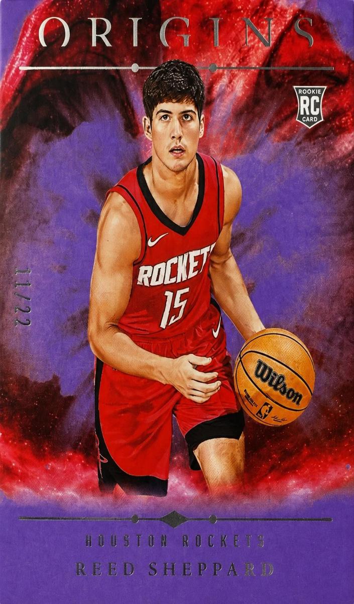 2024 Panini Origins Basketball Purple FOTL Reed Sheppard #82
