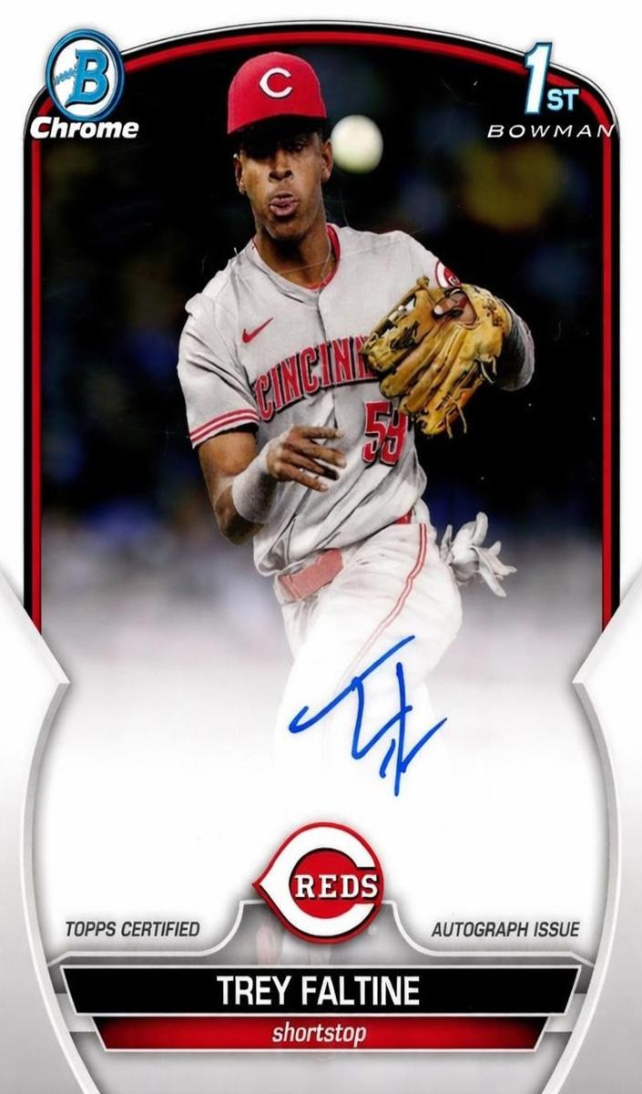 2023 Bowman Chrome Prospects Baseball Trey Faltine #CPA-TF PSA 9