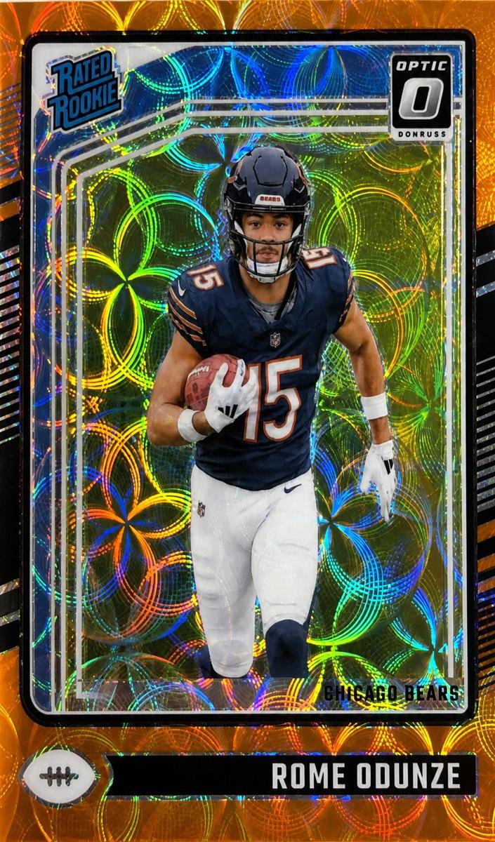 2024 Donruss Optic Football Orange Scope Rome Odunze #286 PSA 9