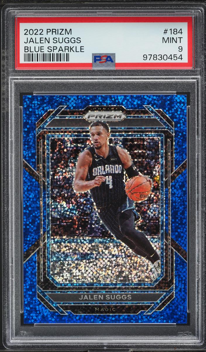 2022 Panini Prizm Basketball Blue Sparkle Jalen Suggs #184