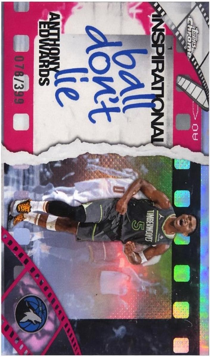 2025 Topps Chrome Basketball Magenta Refractor Anthony Edwards #IP-5