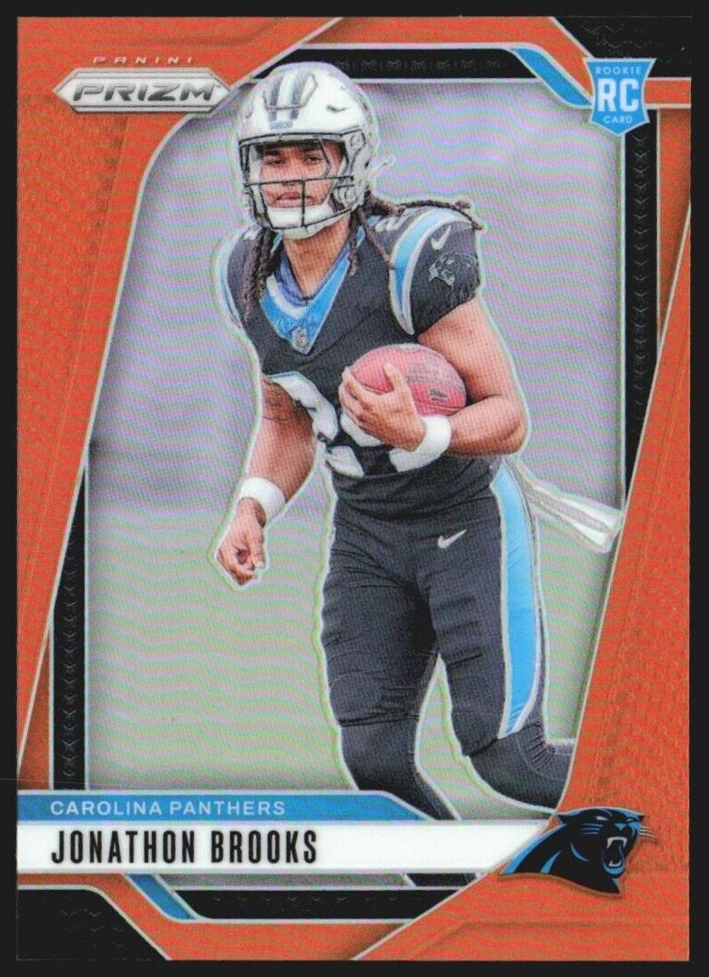 2024 Panini Prizm Football Orange Jonathon Brooks #357 PSA 8