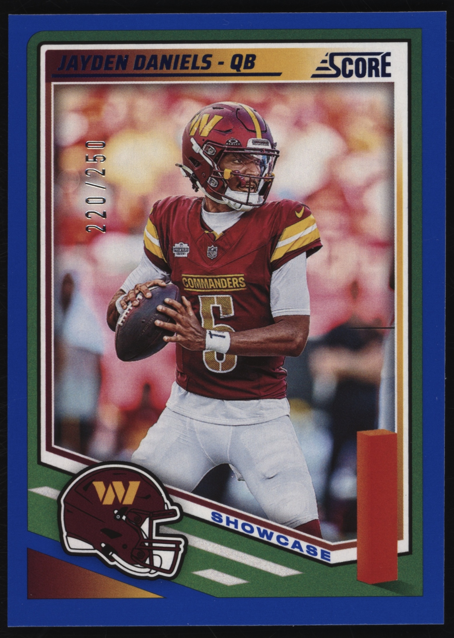 2025 Panini Score Football Showcase Jayden Daniels #195 PSA 7