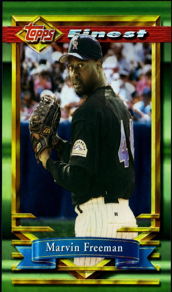 1994 Topps Finest Baseball Refractor Marvin Freeman #327