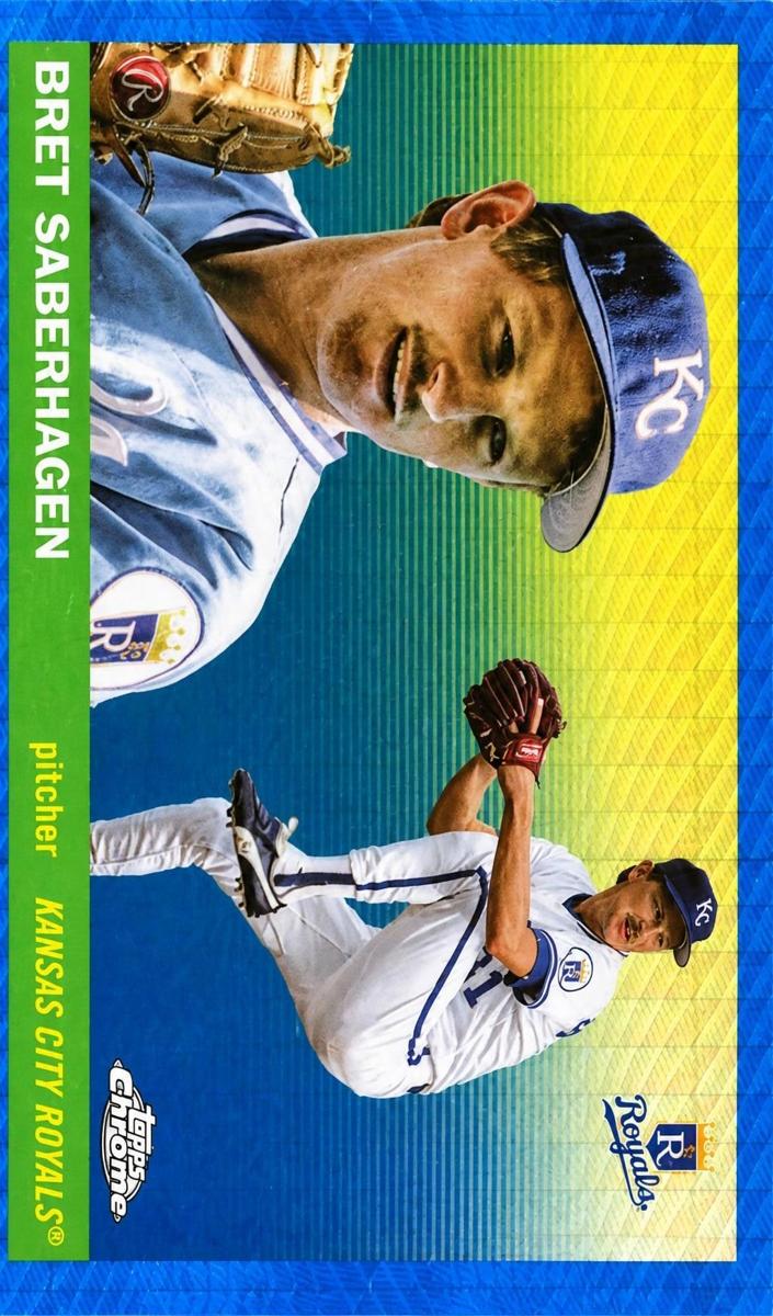 2025 Topps Chrome Platinum Baseball Blue Prism Refractor Bret Saberhagen #473