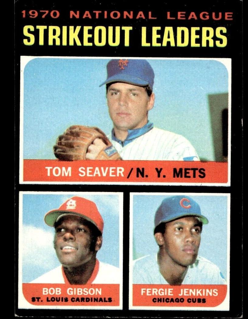 1971 Topps Baseball N.L. Strikeout Leaders #72 PSA 7.5