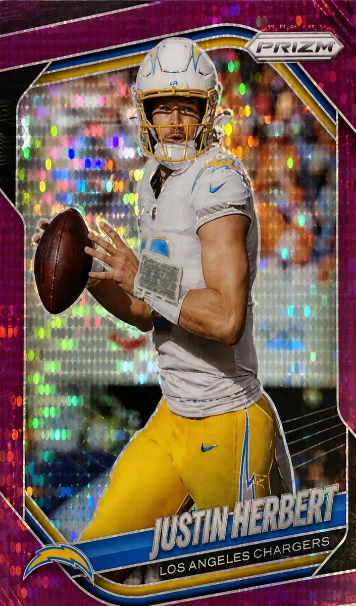 2025 Panini Prizm Football Purple Pulsar Justin Herbert #215