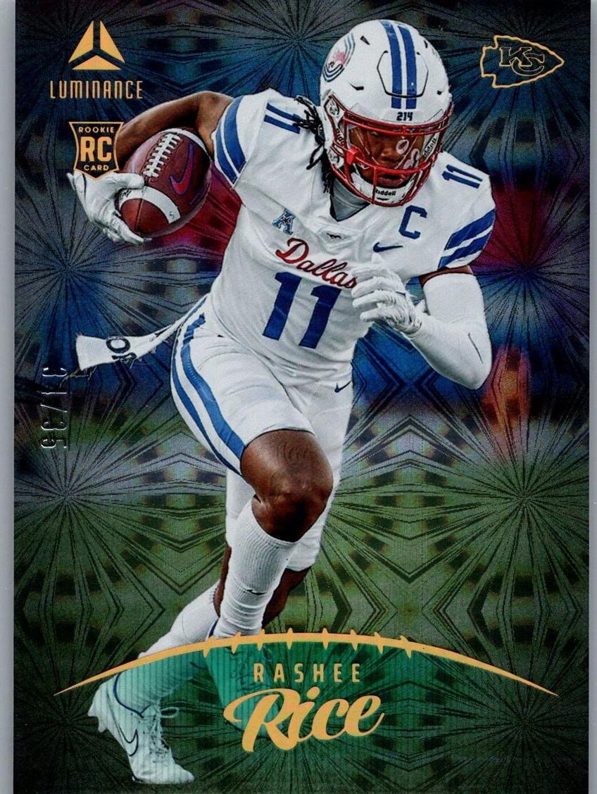 2023 Panini Luminance Football Teal Rashee Rice #115 PSA 10