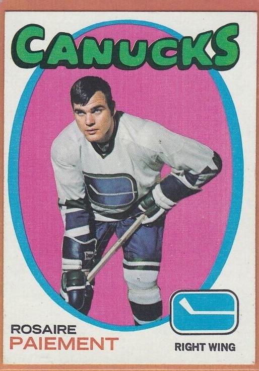 1971 Topps Hockey Rosaire Paiement #24 PSA 8