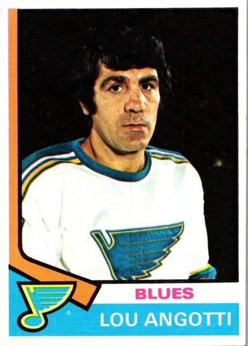 1974 Topps Hockey Lou Angotti #63