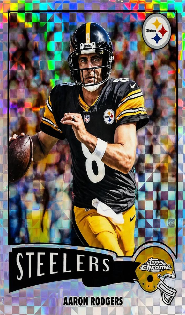 2025 Topps Chrome Football X-Fractor Aaron Rodgers #1975-28
