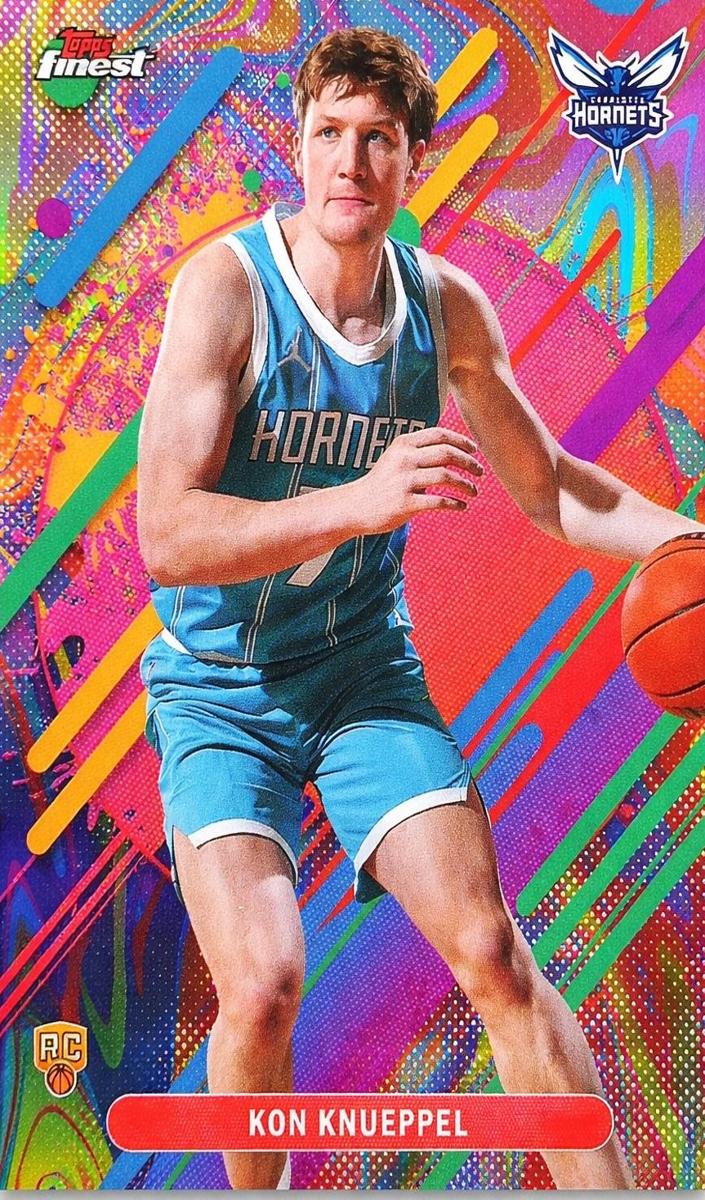 2025 Topps Finest Basketball Oil Spill Kon Knueppel #204 PSA 9