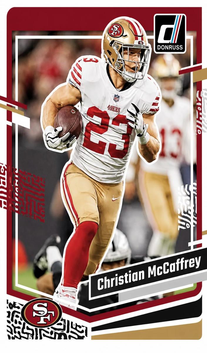 2023 Panini Donruss Football Aqueous Test Christian McCaffrey #267