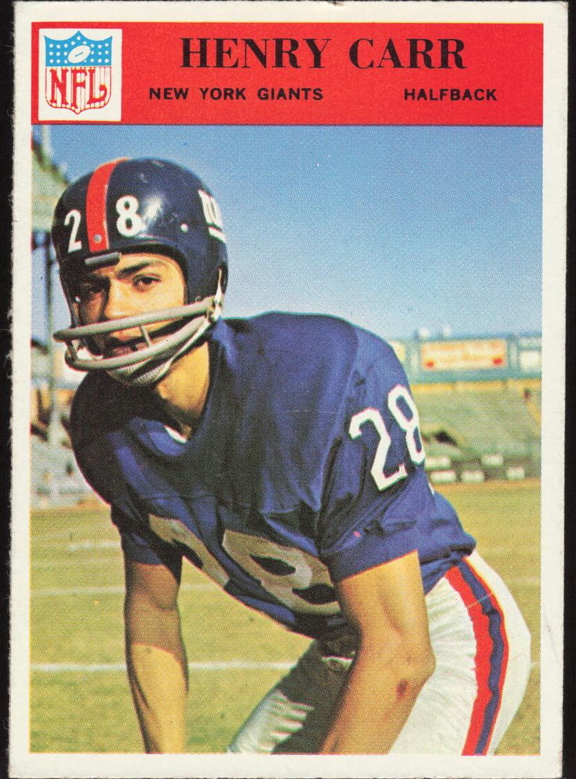 1966 Philadelphia Football Henry Carr #120 PSA 6
