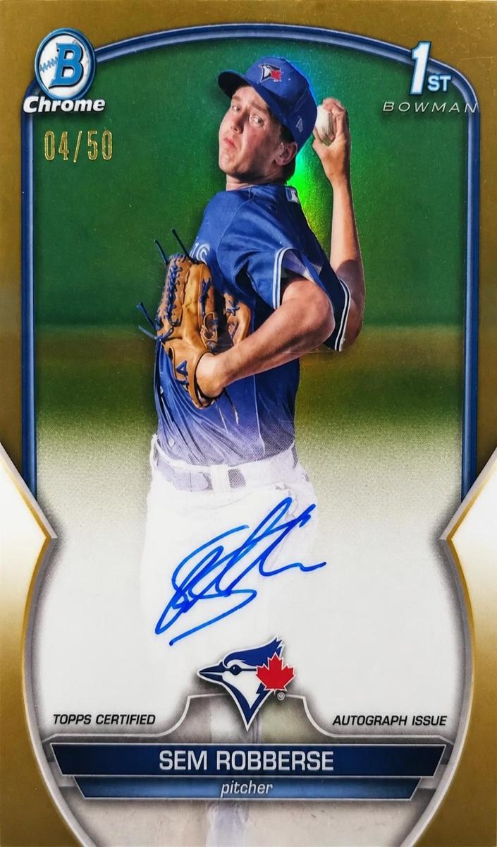 2023 Bowman Chrome Prospects Baseball Gold Sem Robberse #CPA-SR
