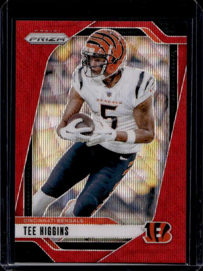 2024 Panini Prizm Football Red Wave Tee Higgins #58