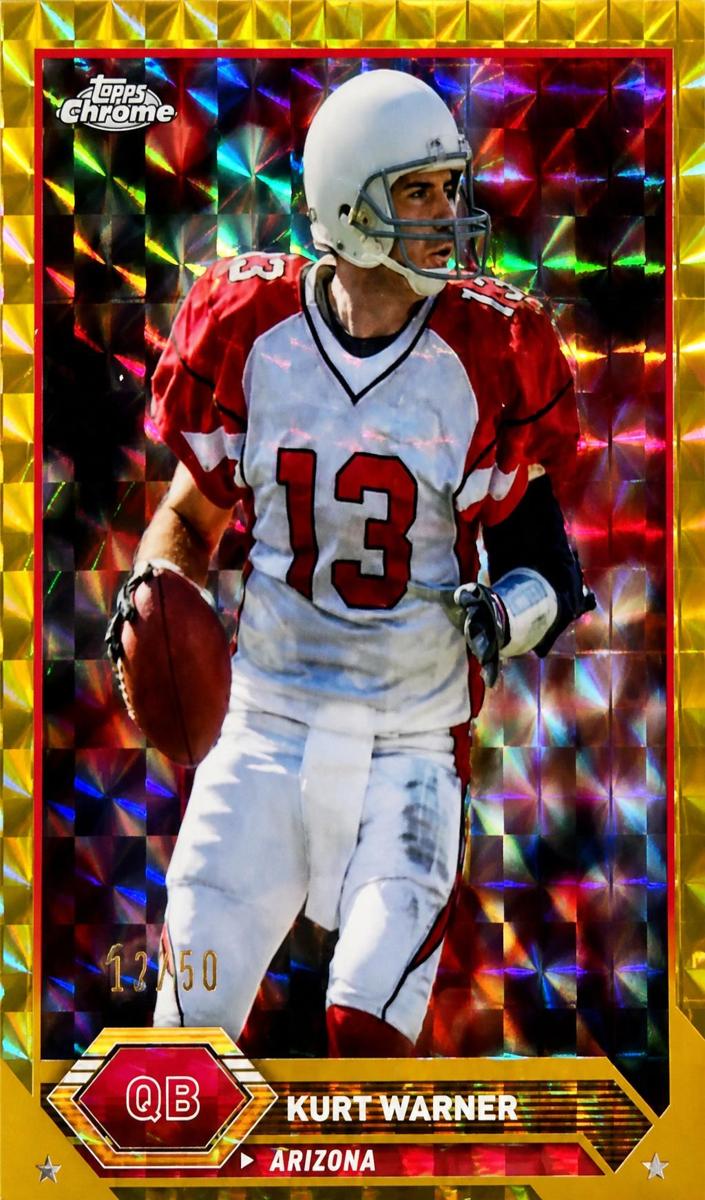 2023 Topps Composite Football Gold Refractor Kurt Warner #18