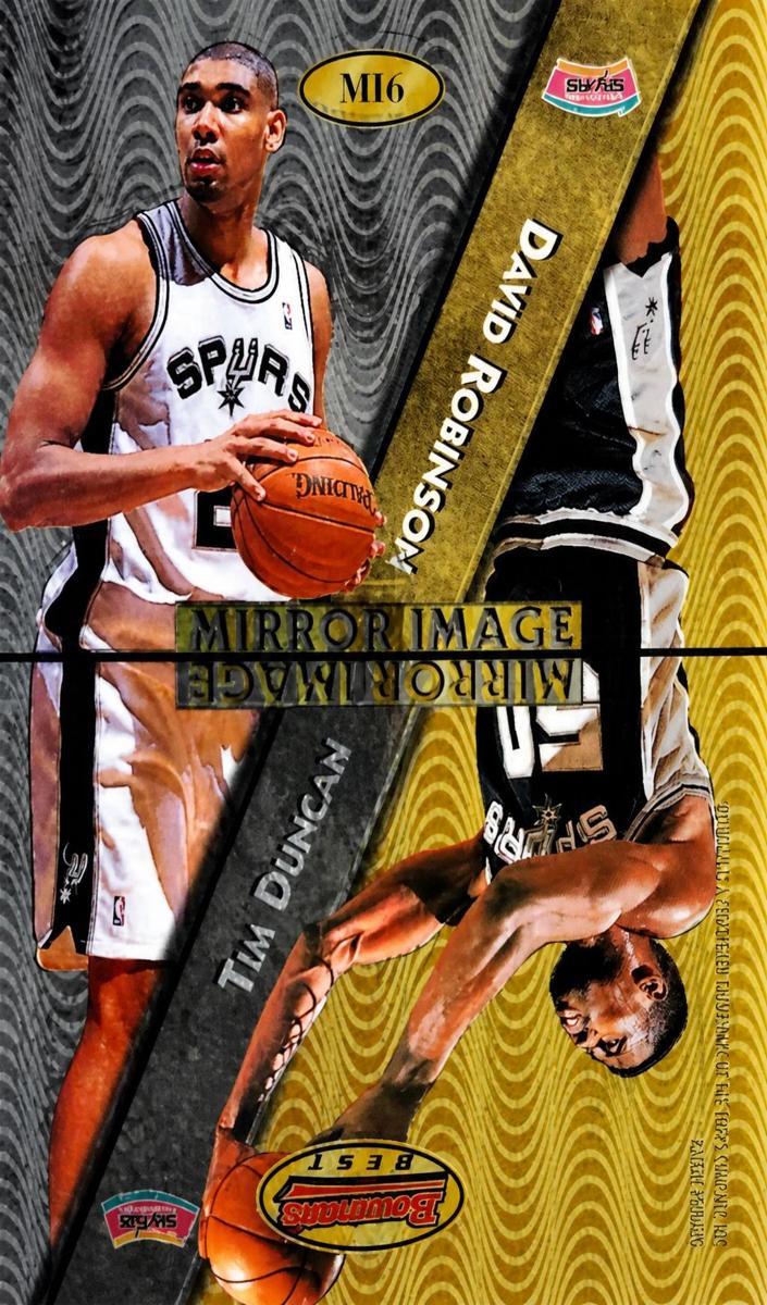 1997 Bowman's Best Basketball Tim Duncan #MI6 PSA 9