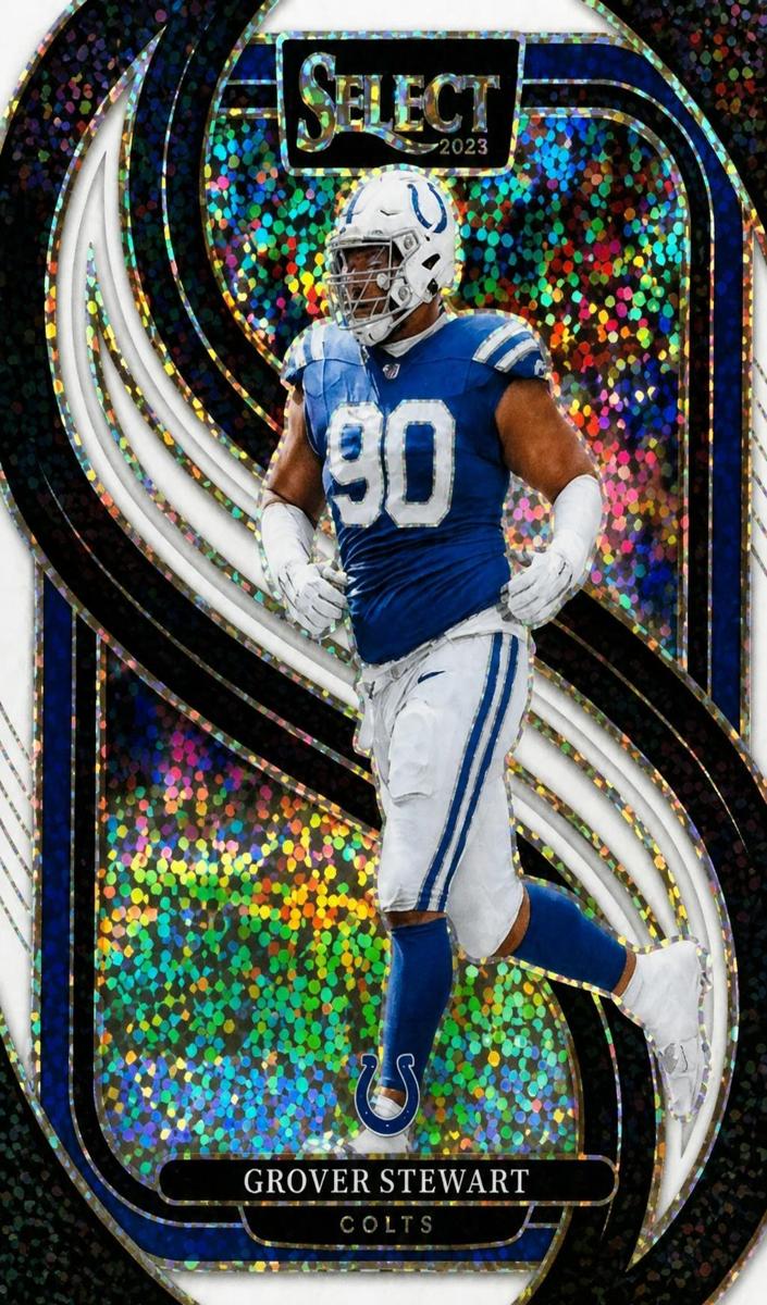 2024 Panini Select Football White Sparkle Grover Stewart #139