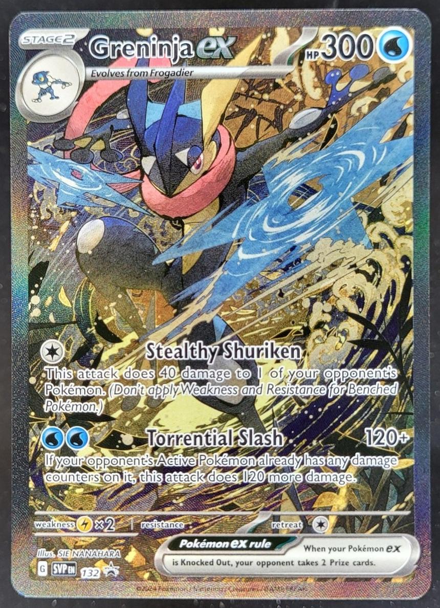 2024 Pokemon Scarlet & Violet Black Star Promos Greninja EX #132 RAW Ungraded