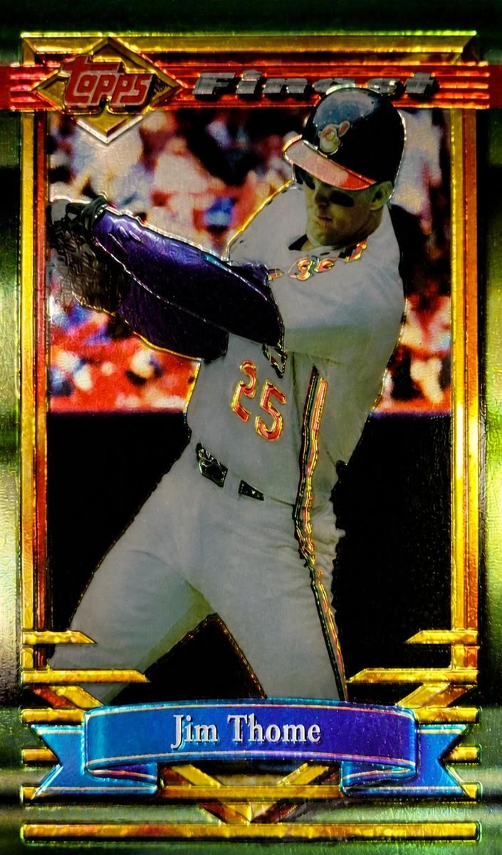 1994 Topps Finest Baseball Refractor Jim Thome #102 PSA 9